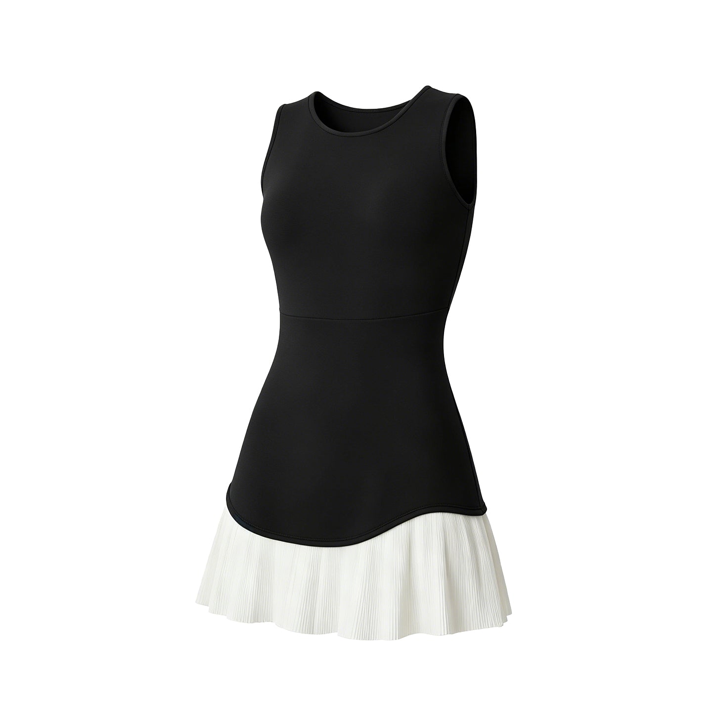 Sculpt Cut-Out Pleated Tennis Dress for women Black