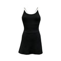 Women's U-Back Tennis Dress with Built-In Shorts black