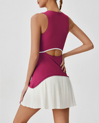 Sculpt Cut-Out Pleated Tennis Dress