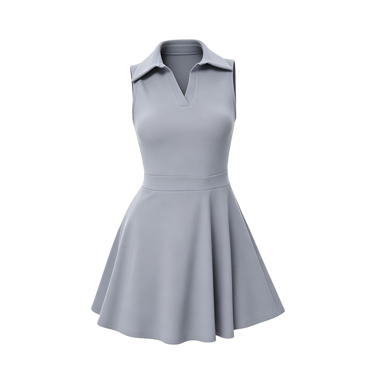 Essential Polo Tennis Dress for women Glacier Gray