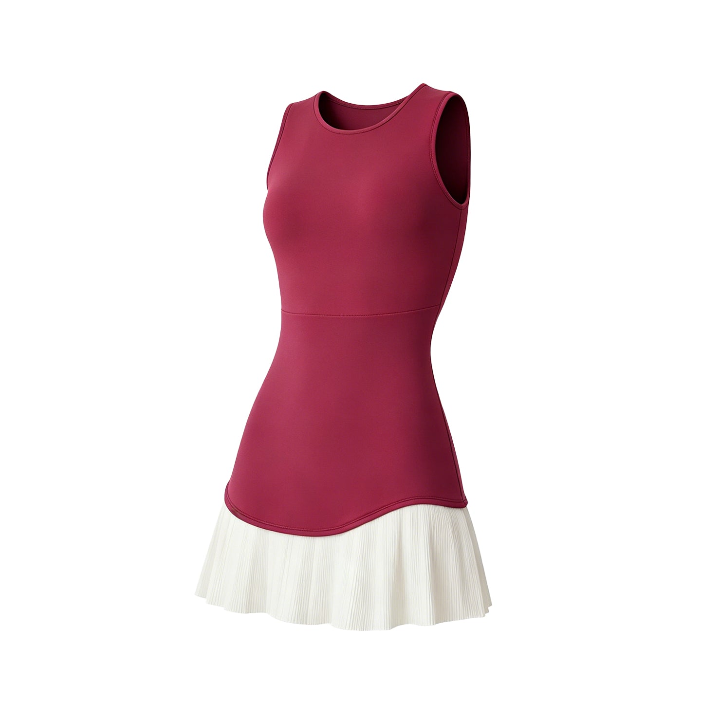 Sculpt Cut-Out Pleated Tennis Dress for women Persian Red