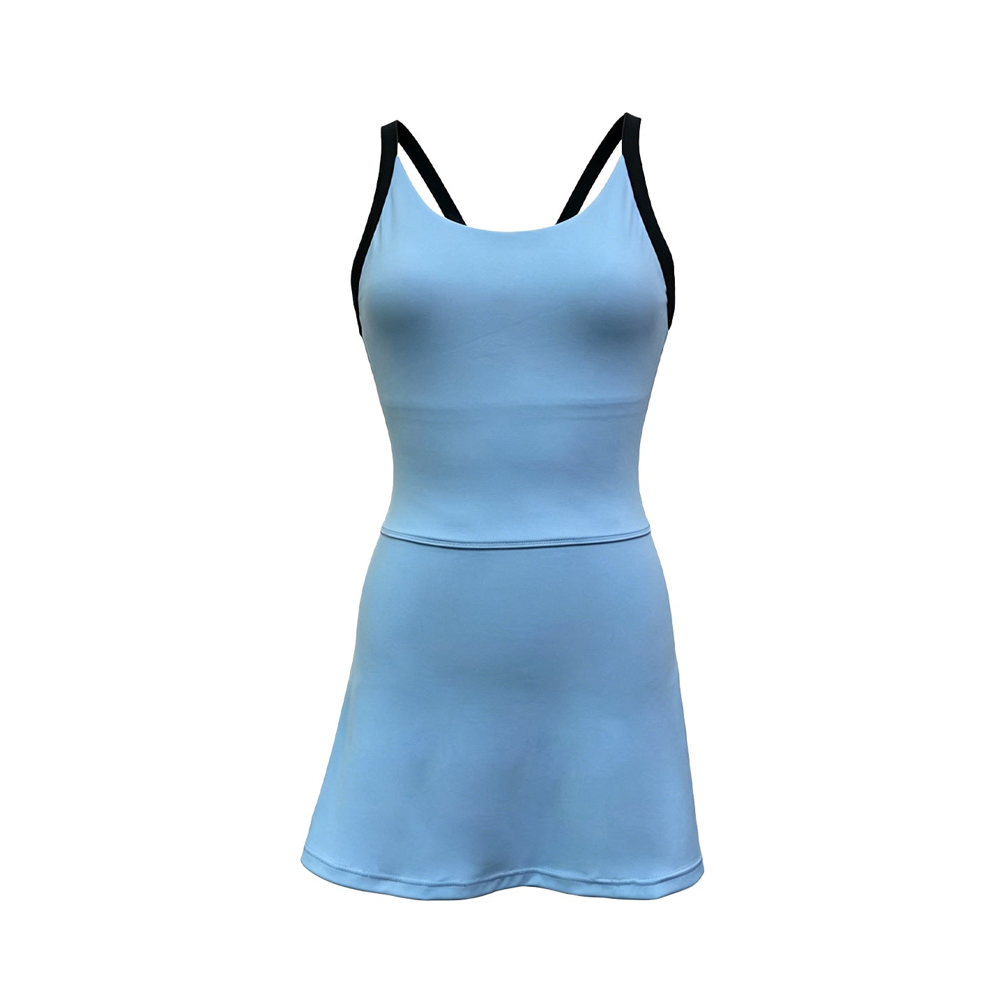 Women's U-Back Tennis Dress with Built-In Shorts blue