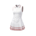 Women's pleated polo tennis dress with classic court style